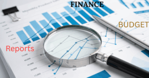 Finance manager reviewing cost center performance and real-time financial reports in SAP S4HANA