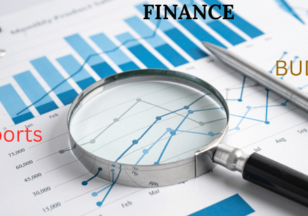 Finance manager reviewing cost center performance and real-time financial reports in SAP S4HANA