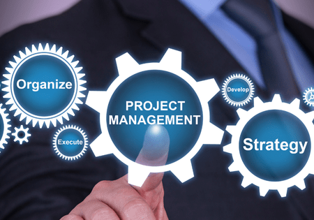 Project manager analyzing budgets and timelines using SAP S4HANA Project System dashboard